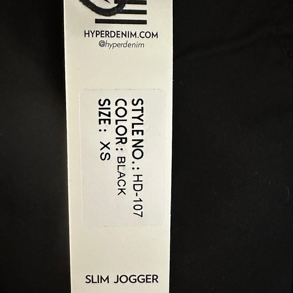 NWT Hyper Denim Slim Jogger Pants Black Size XS - Picture 3 of 15